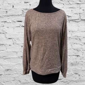 Purple Heathered Long Sleeve Top  T630162x  Size 2X NWT Boutique